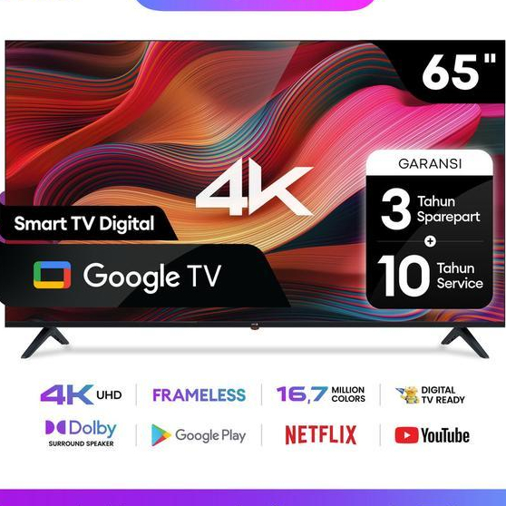 Jual SPC GOOGLE TV 65 INCH 4K QLED - ST 65 | Shopee Indonesia