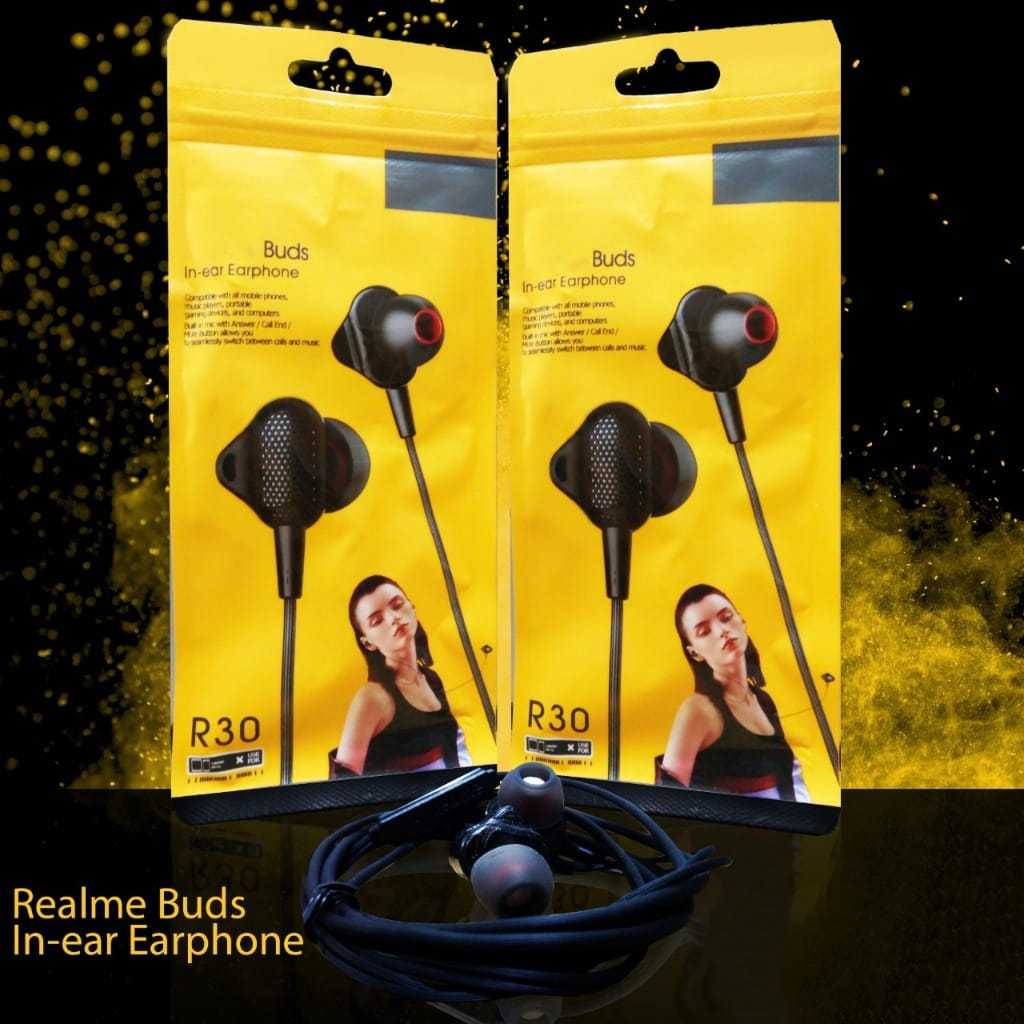 Jual Hf Handset Handsfree rilmi R30 Super Bass #Space | Shopee Indonesia