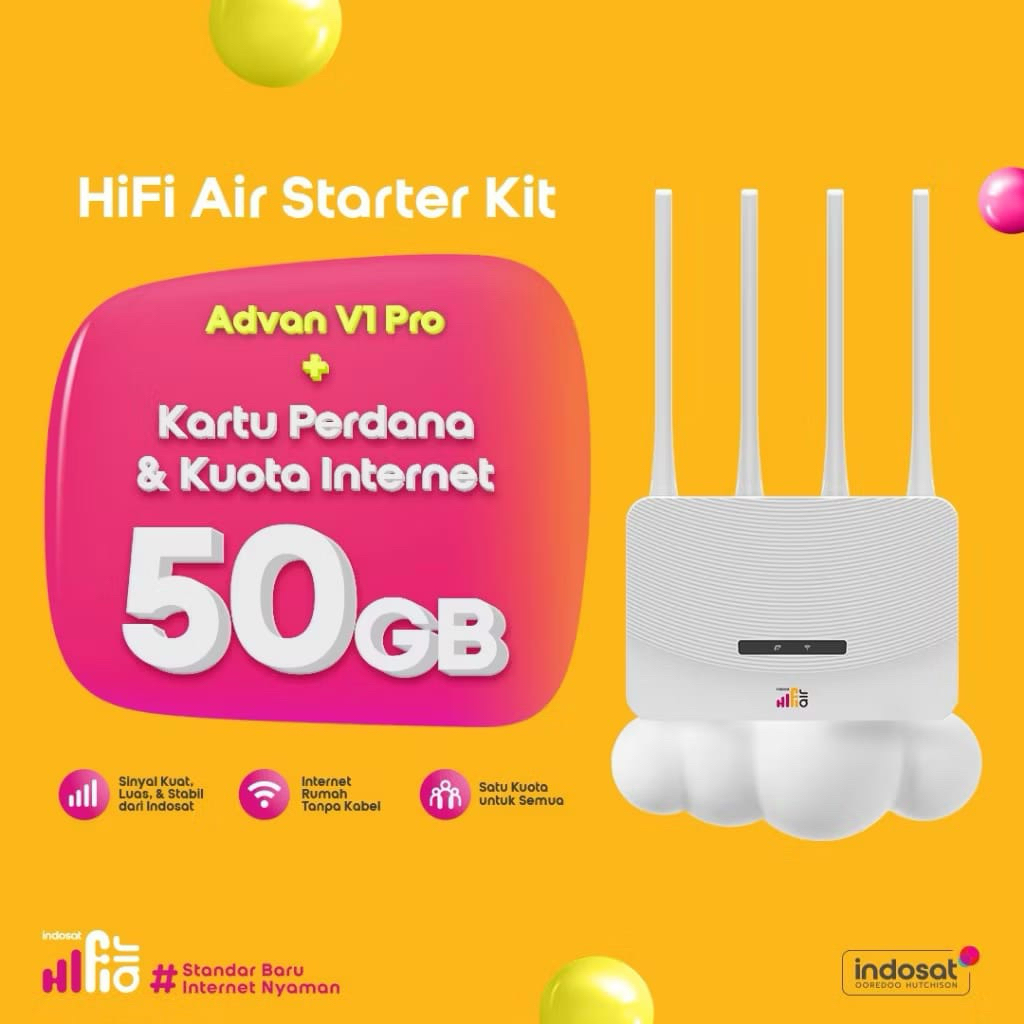 Indosat HiFi Air Advan Wifi Modem Router Wireless 4G LTE