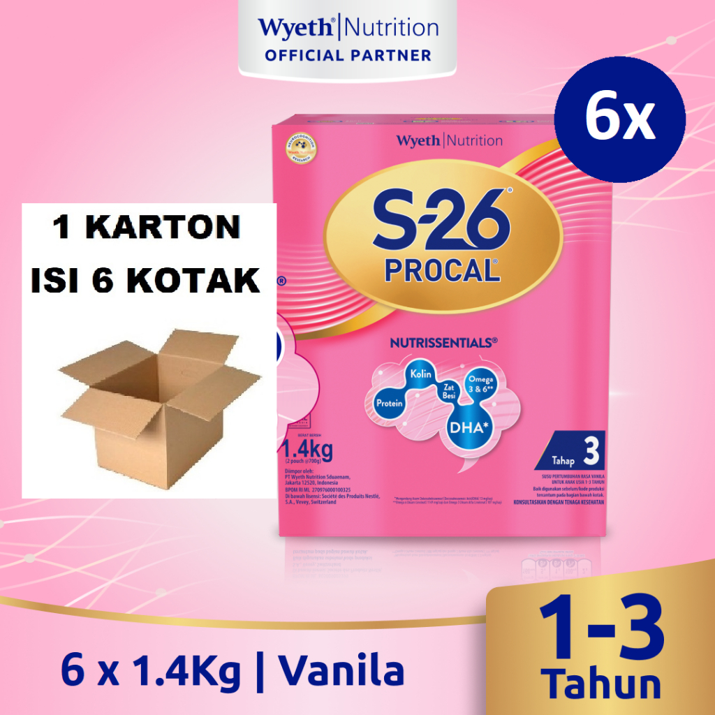 Jual S-26 Procal Tahap 3 - 1400 gr (1 karton isi 6 kotak) | Shopee ...