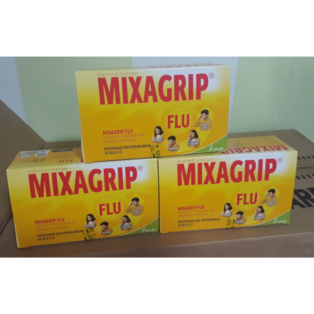 Jual MIXAGRIP FLU DAN FLU & BATUK (1 KOTAK ISI 100 KAPLET / @25 STRIP ...