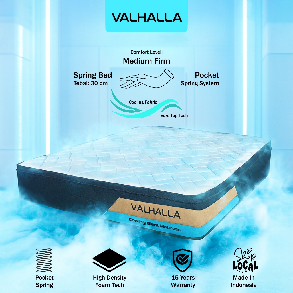 Jual Valhalla Kasur Dingin Pocket Spring 30/35cm - Cooling Giant ...