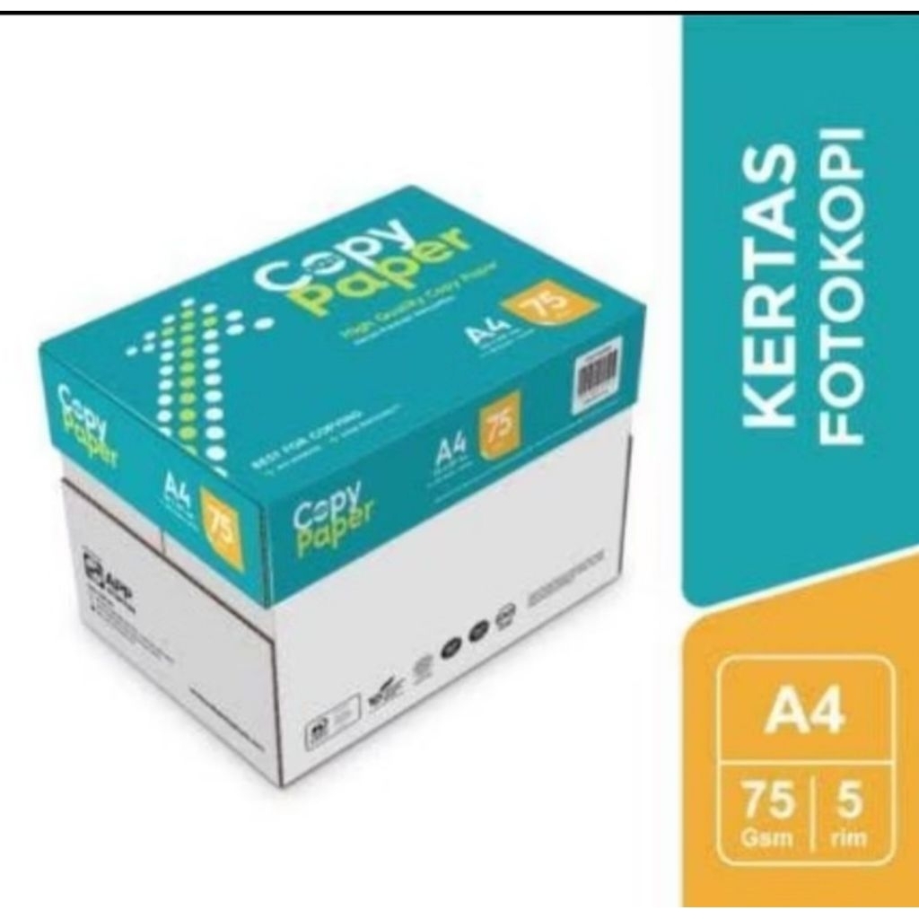 Jual 1 Box Kertas HVS A4 75 gsm Copy Paper 1 box 5 Rim Kertas Copy A4 ...