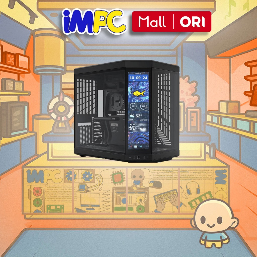 Jual HYTE PC Casing Y70 Touch Infinite Pitch Black - Modern Aesthetic ...