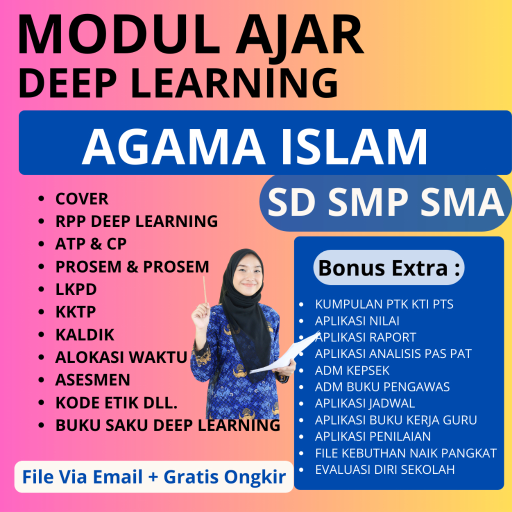Jual Perangkat Ajar Deep Learning PAI SD SMP SMA RPP/Modul Ajar Deep ...