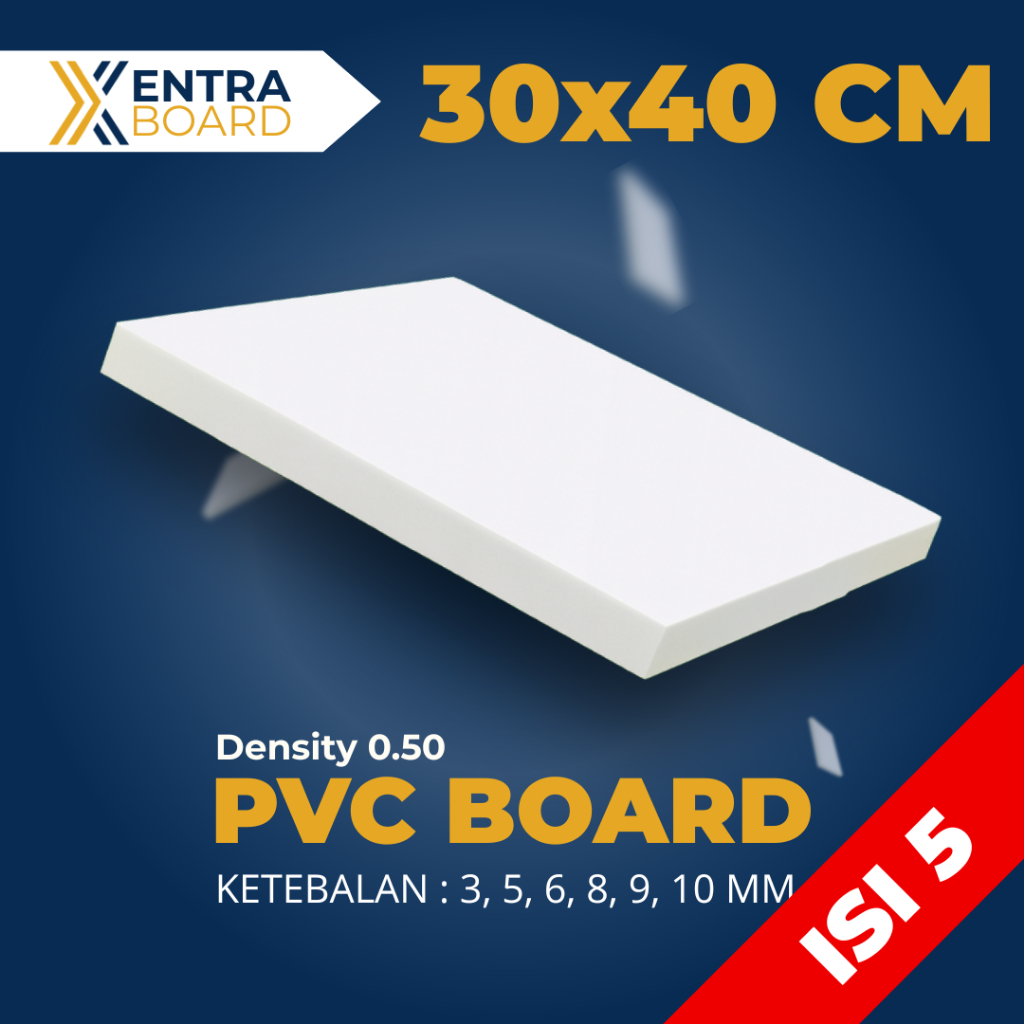 Jual [PAKET 5 LEMBAR] Papan PVC | PVC Foam Board Putih 30 x 40 cm ...