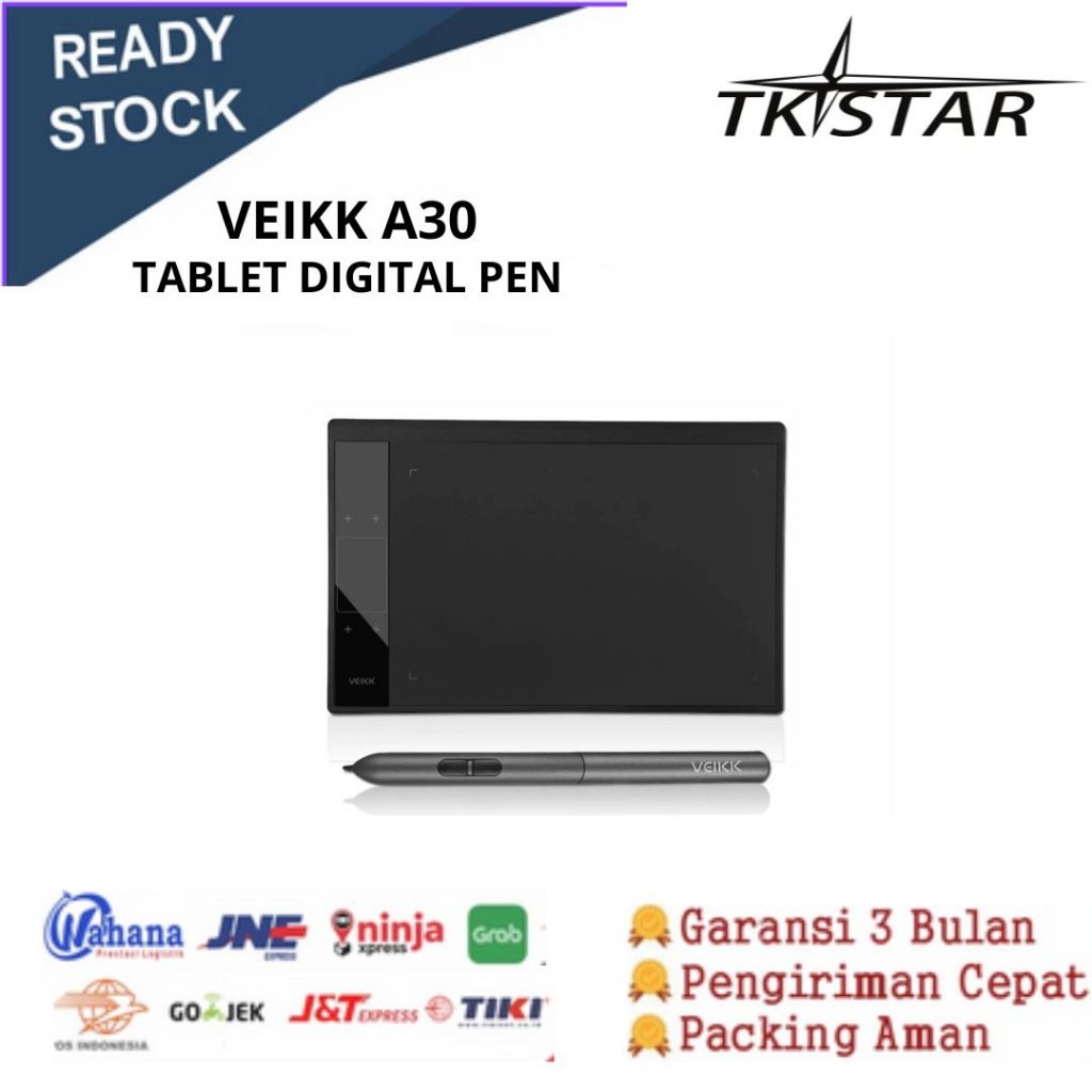 Jual VEIKK A30 Digital Graphic Drawing Tablet 10x6 inches 250 RPS ...
