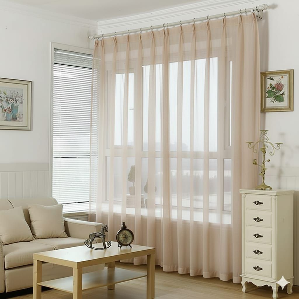 Jual Vitrase gorden warna coklat moca model cantelan kawat s prisket ...
