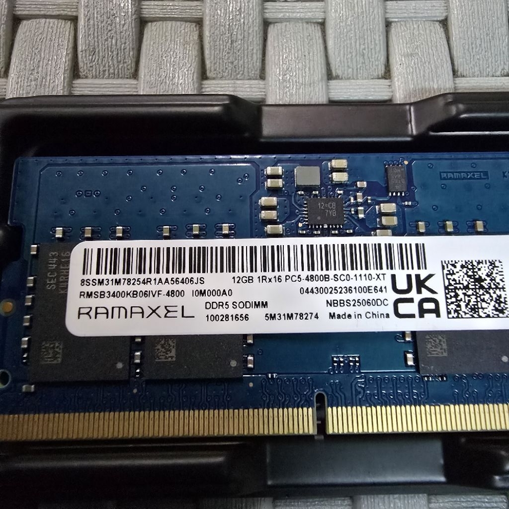 Jual ram memory memori laptop sodimm ddr5 12gb 4800 not 8gb 16gb ...