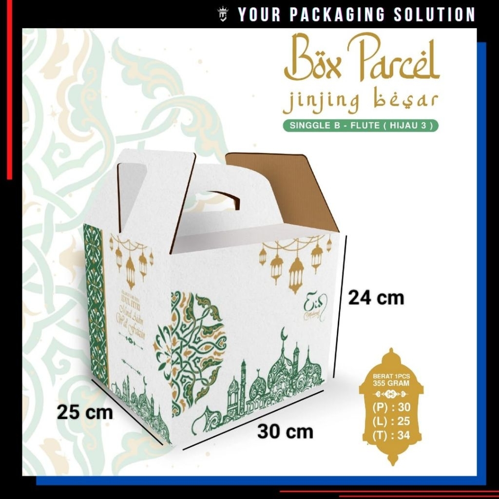 Jual BOX PARCEL JINJING BESAR • 30x25x24cm Kardus || Lebaran || Idul ...