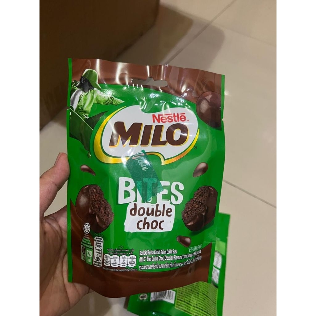 Jual Double Choc Bites Milo pack besar 90gr Crunch Dobel Coklat Bites ...