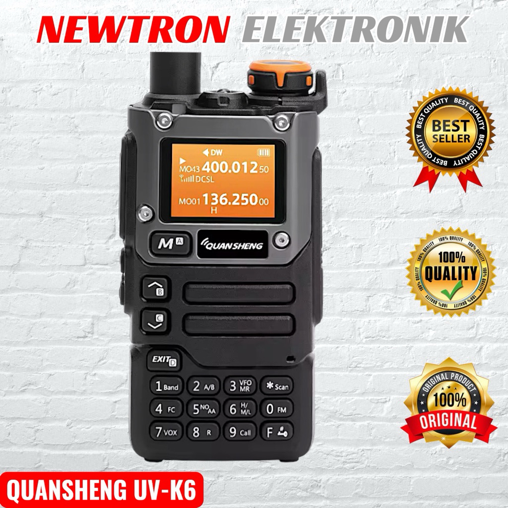 Jual HT Quansheng UV-K6 Multiband VHF UHF Walkie Talkie UVK6 UV-K5(8 ...