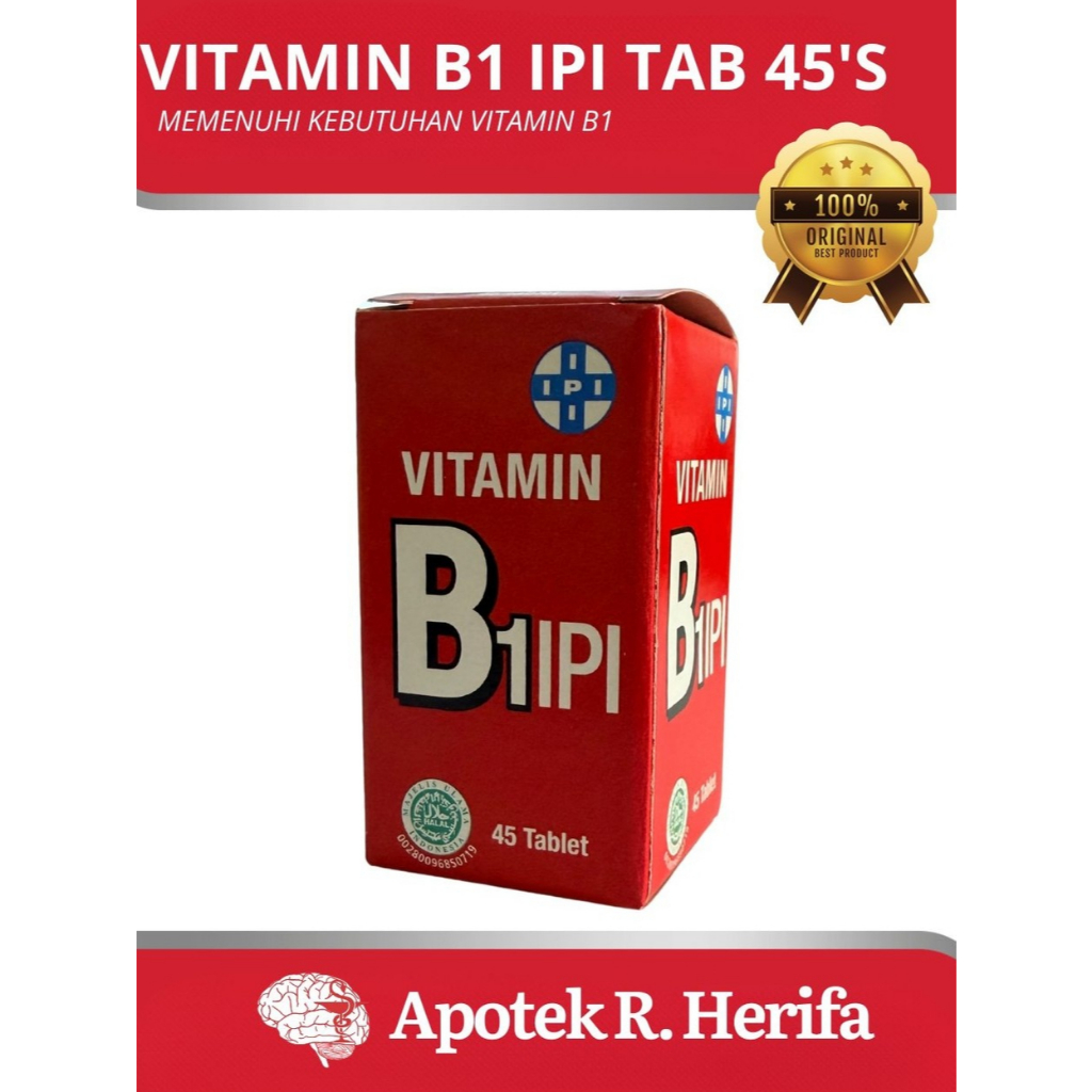 Jual VITAMIN B1 IPI BOTOL ISI 45 TAB | Shopee Indonesia