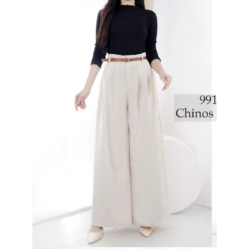 Sof Posh Wide Flare Pant(Rok Celana) Celana Kulot Panjang Loose Pant Import