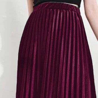 Rok Plisket Bludru Velvet 7 8 Premium Bisa Rok Plisket Bludru Pendek