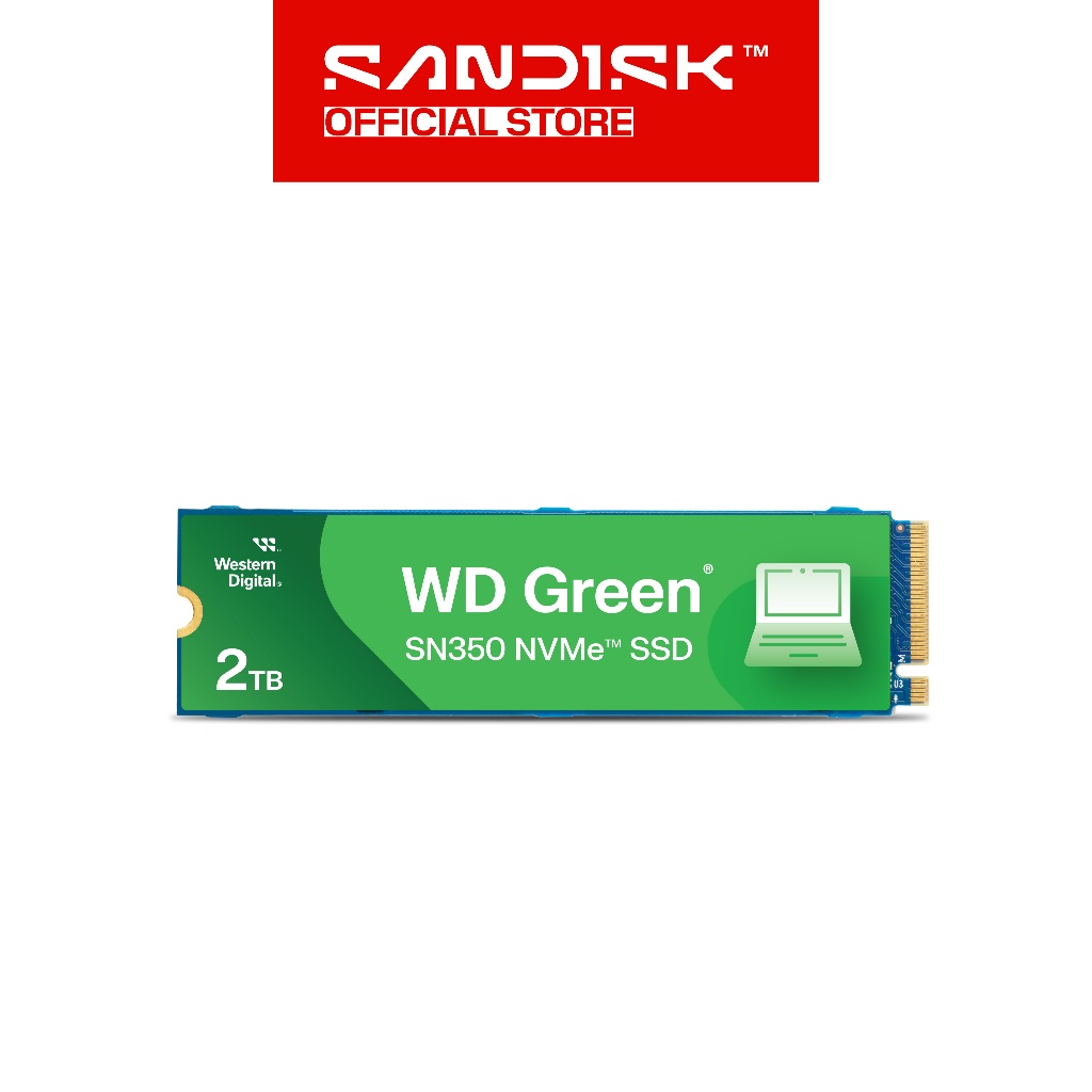 WD Green SSD SN350 250GB / 500GB / 1TB / 2TB M.2 PCIe Gen3 NVMe 2280 (4)
