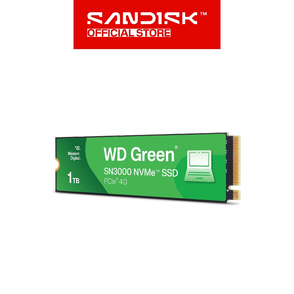 WD Green SSD SN3000 500GB /1TB / 2TB M.2 PCIe Gen4 NVMe 2280 (2)