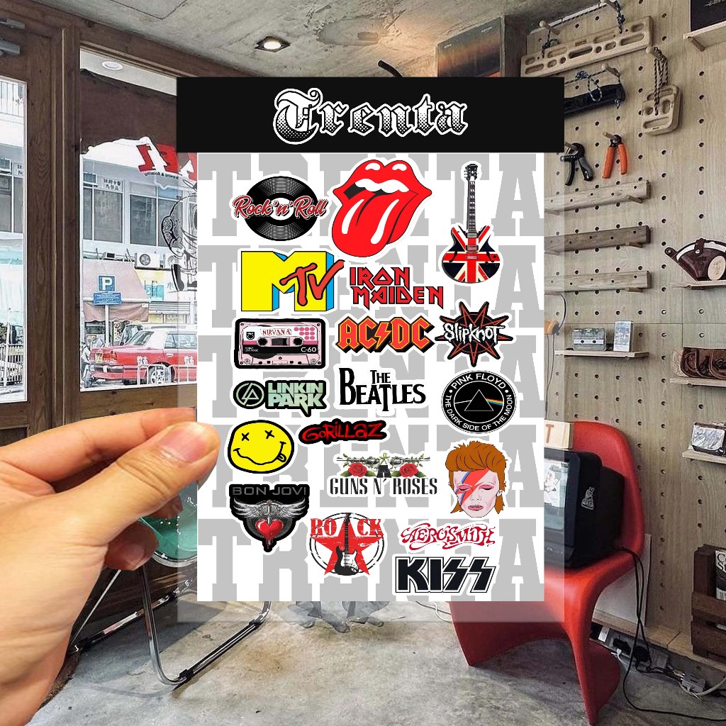 Jual STICKER BAND LUAR RANDOM KUAT TAHAN AIR VYNIL / STIKER HELM ...
