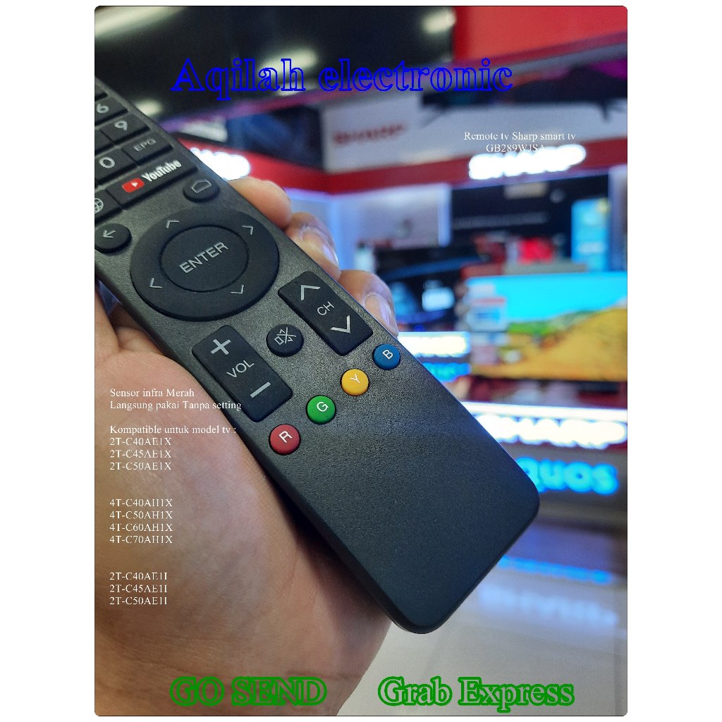 Jual Remote tv Sharp Smart tv Youtube GB289WJSA | Shopee Indonesia