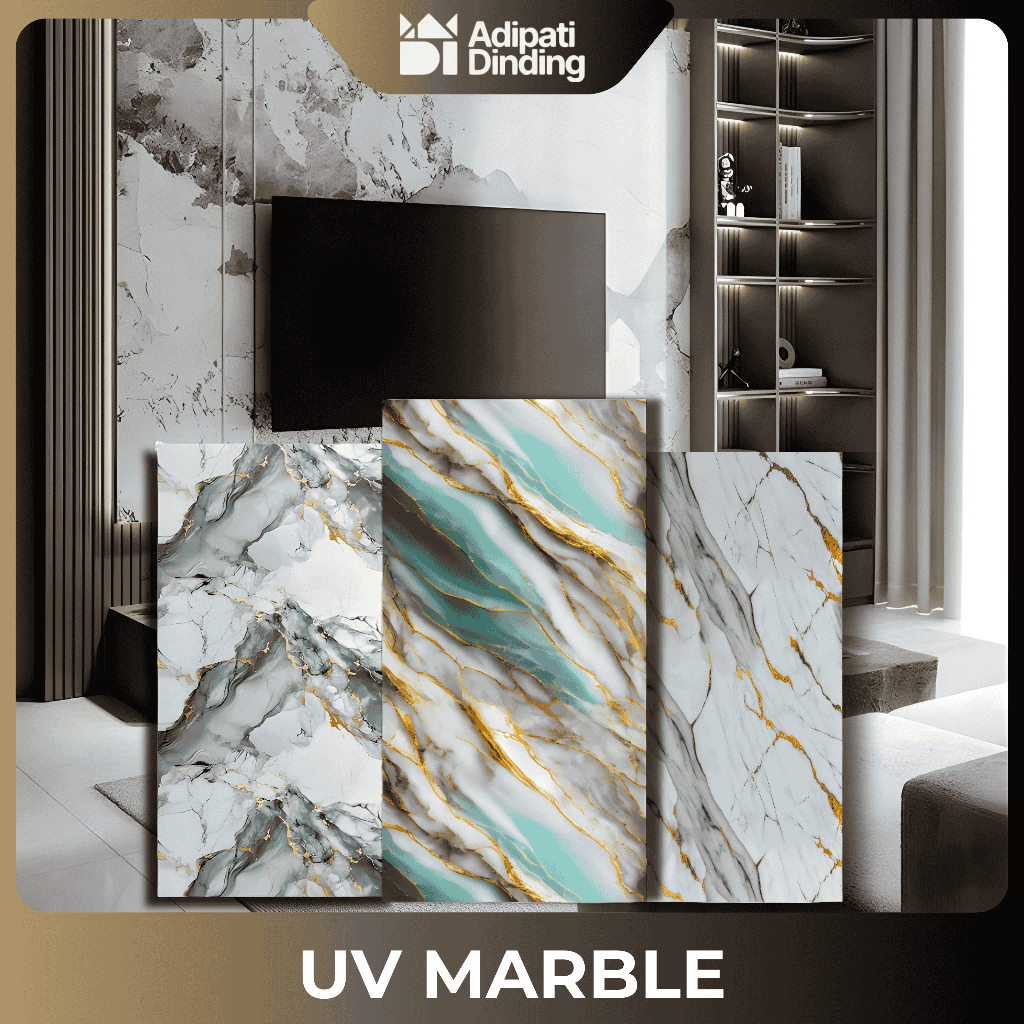 Jual UV PVC Marmer | Backdrop TV | PVC Marble | Size 2.90 Meter x 1.22 ...