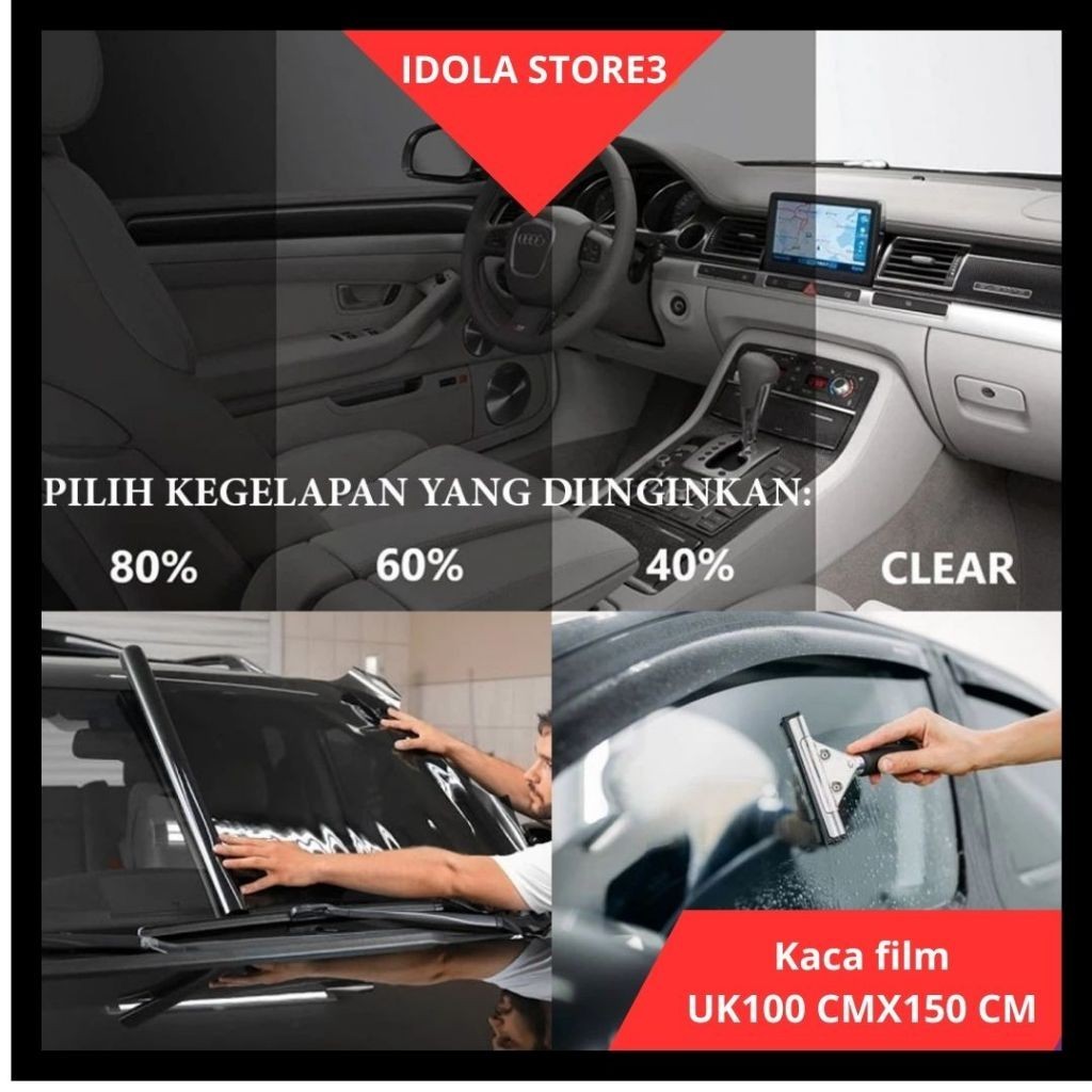 Jual Stiker Kaca Film Jendela Rumah Kacafilm Mobil Riben Hitam 40% 60% ...