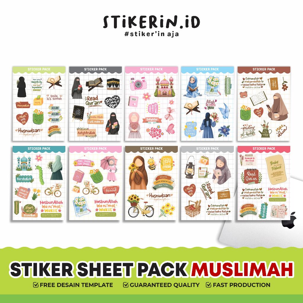 Jual Stiker Sheet/Stiker Pack Quotes Islami Aesthetic Vinyl/DTF UV Anti ...