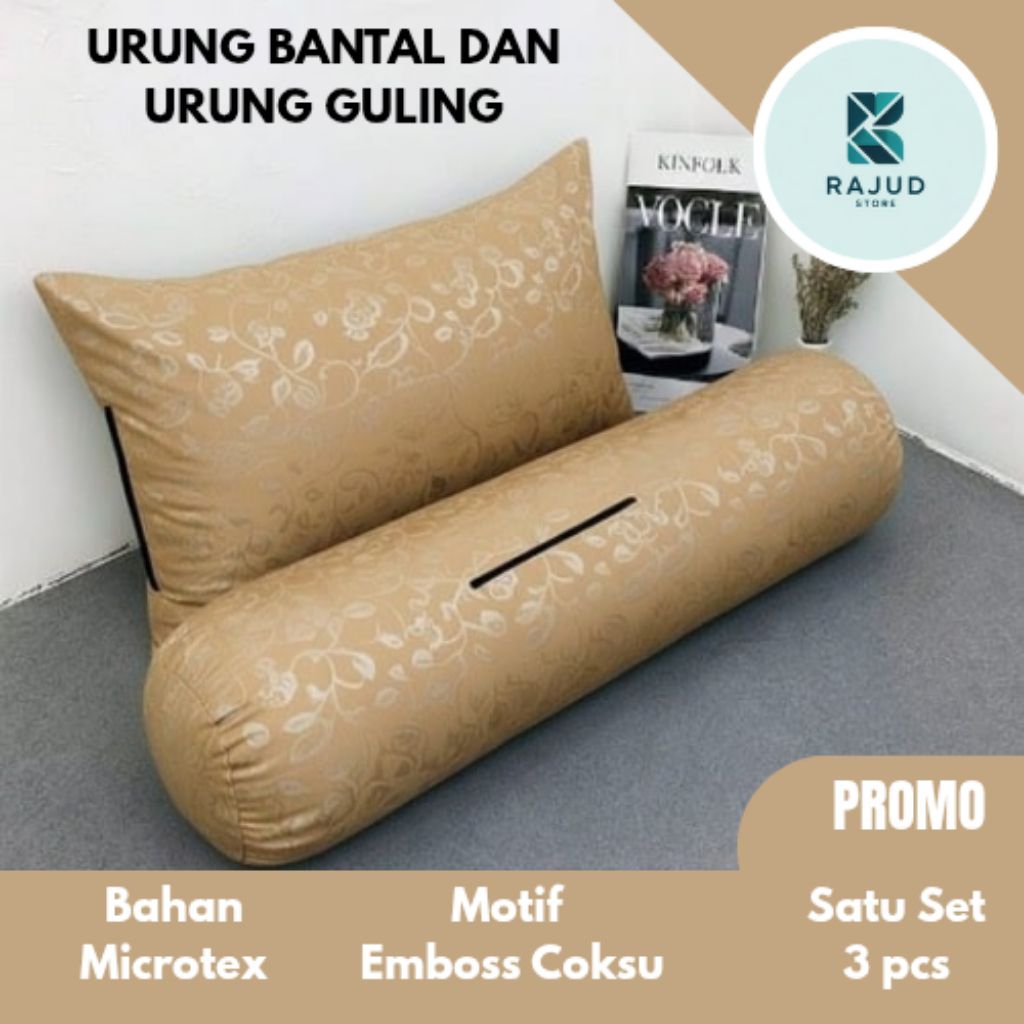 Jual Urung Bantal Dan Guling Resleting Motif Embos Wadah Isian Kapuk ...