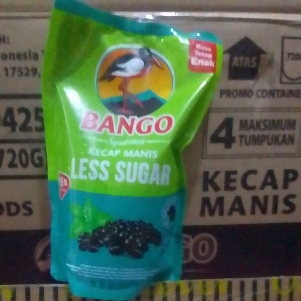 Jual Kecap manis Bango hitam gurih / Less sugar 520ml & renceng ...