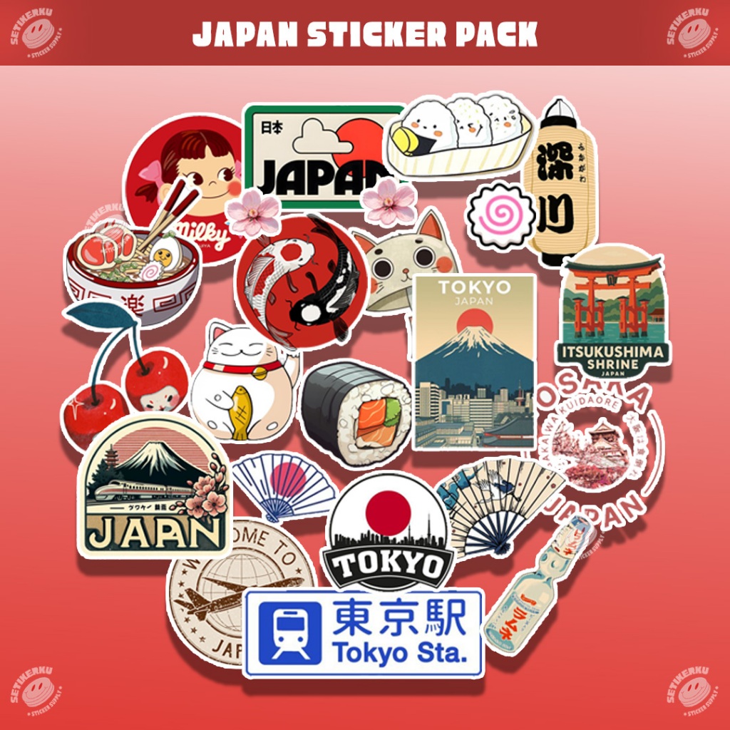 Jual 23pcs JAPAN Sticker Pack A6 | stiker japan aesthetic | Shopee ...