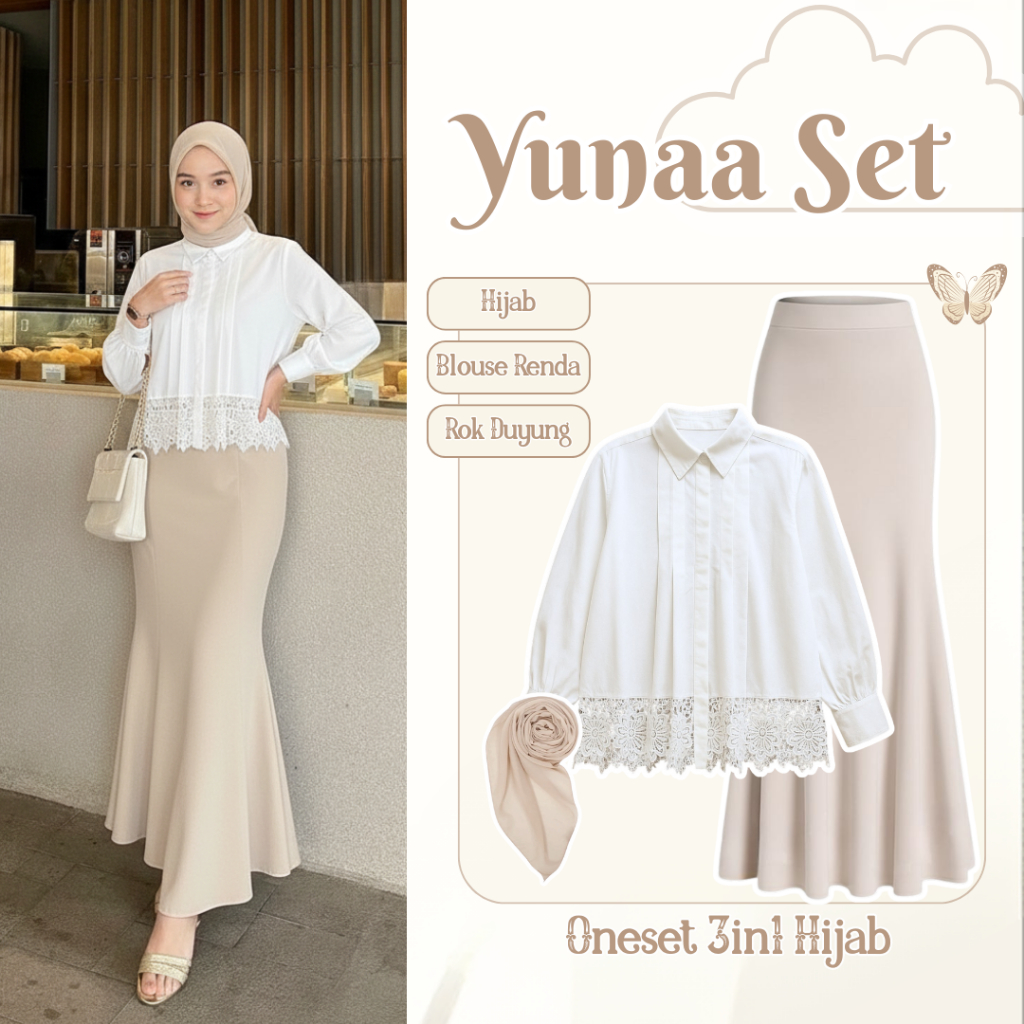 Jual rekomendasi Outfit 1 set remaja wanita outfit lebaran bukber ...