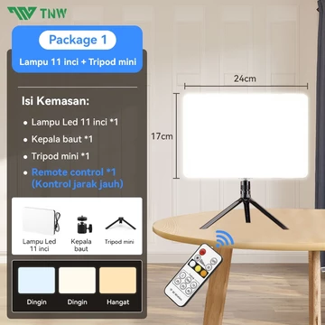 TNW 11 Inch LED Video Light Lampu Foto Studio Lighting Lampu Panel With Tripod Untuk Live Vlog