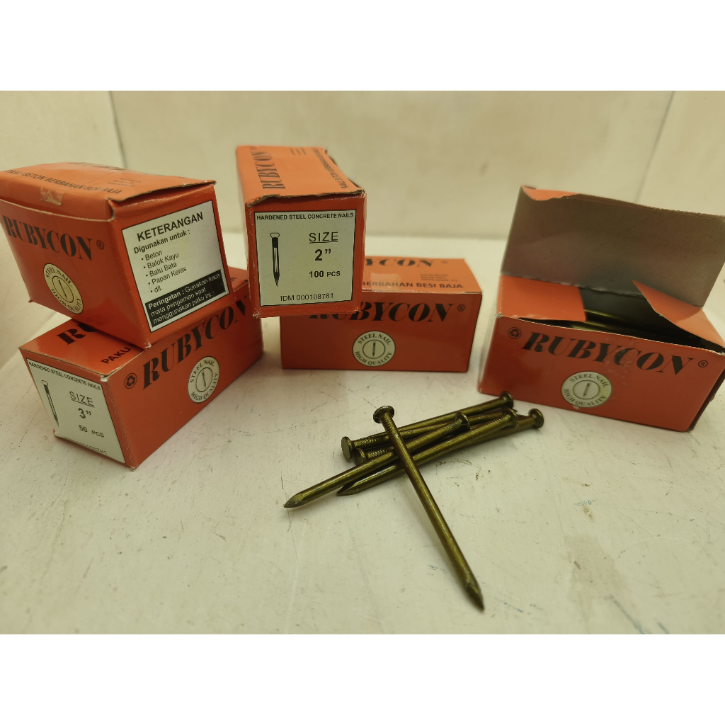 Jual Paku Beton Kuning Rubycon Paku Tembok Paku Baja Tahan Karat ...