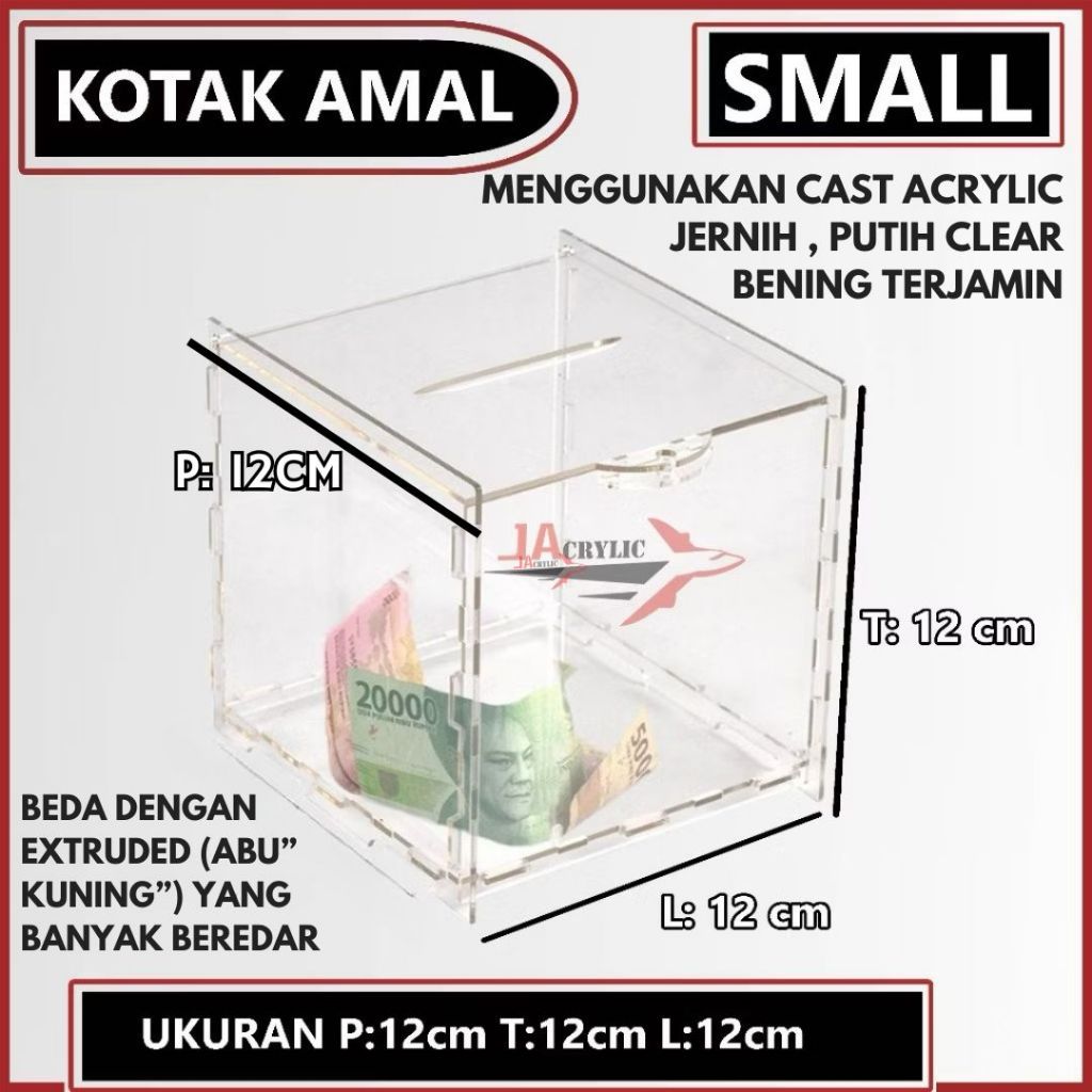 Jual Kotak Box Amal Tips Donasi / Saran Suara / Undian Kupon Acyrlic ...