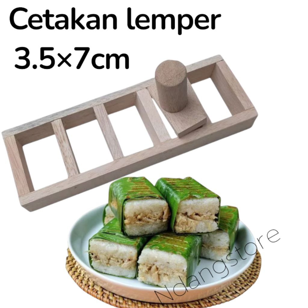 Jual CETAKAN LEMPER ukuran 3.5x7cm 5 kotak persegi cetakan lemper/nasi ...