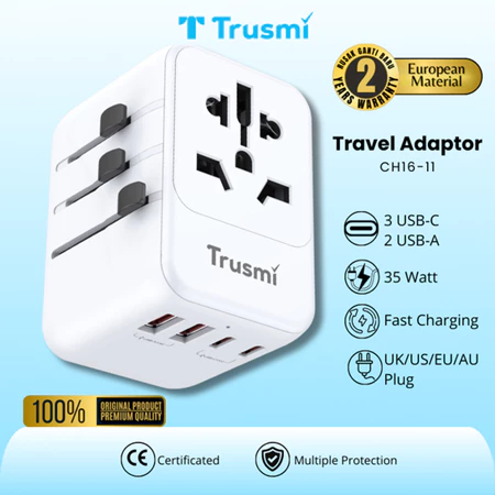 Travel Adaptor 35W (3C2A) UK/US/EU/AU