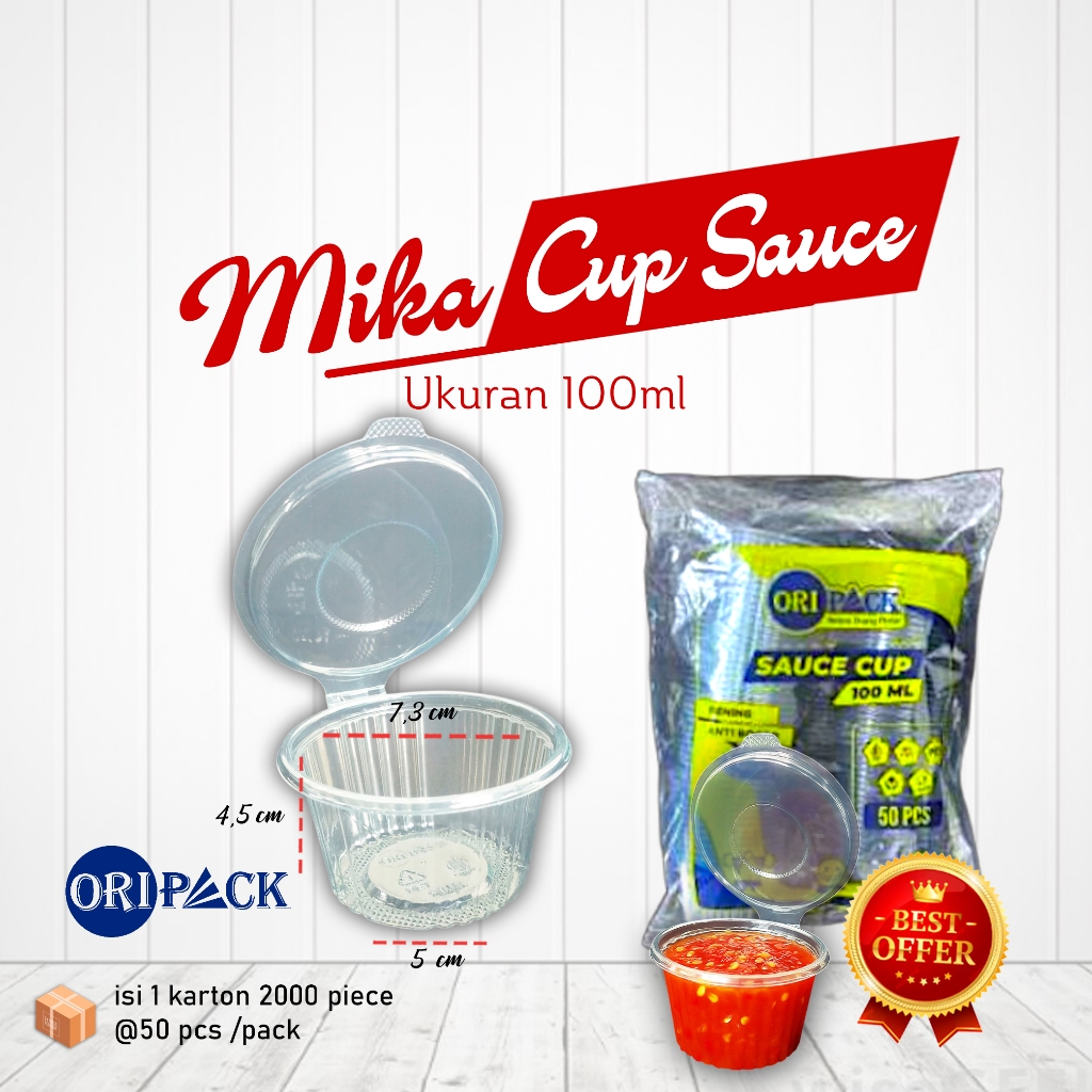 Jual Cup Sauce Mika Oripack 25 ml 35 ml 60 ml 70 ml 90 ml 100 ml ...