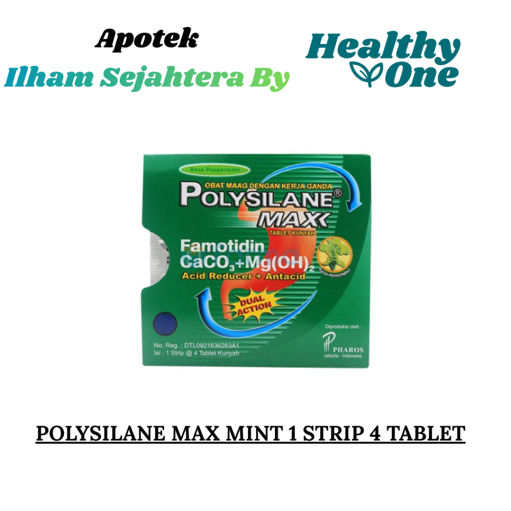Jual POLYSILANE MAX MINT 1 STRIP 4 TABLET | Shopee Indonesia