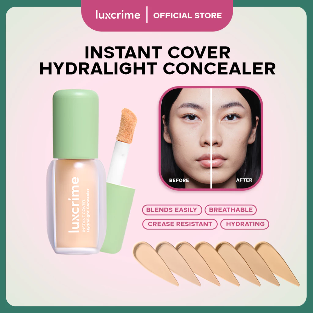 [BUNDLE] Luxcrime Instant Cover Hydralight Concealer + Loose Powder - foto 1