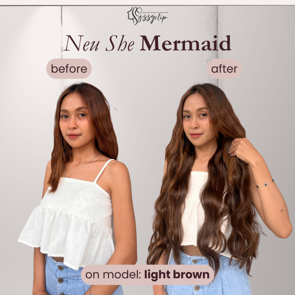 Jual Neu She Mermaid - Hairclip rambut bergelombang ringan panjang 60 ...