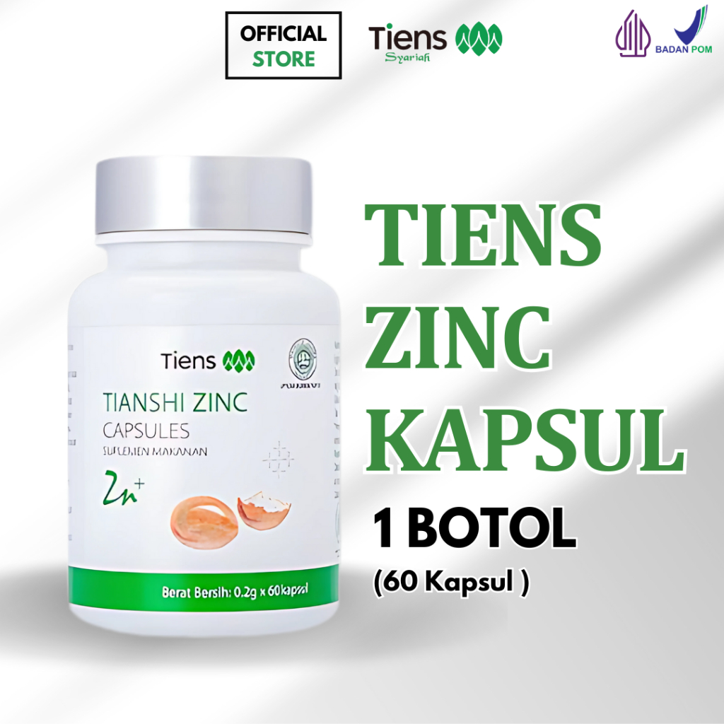 Jual Zinc Tiens Tianshi Original Official Store 60 Kapsul Vitamin Untuk ...