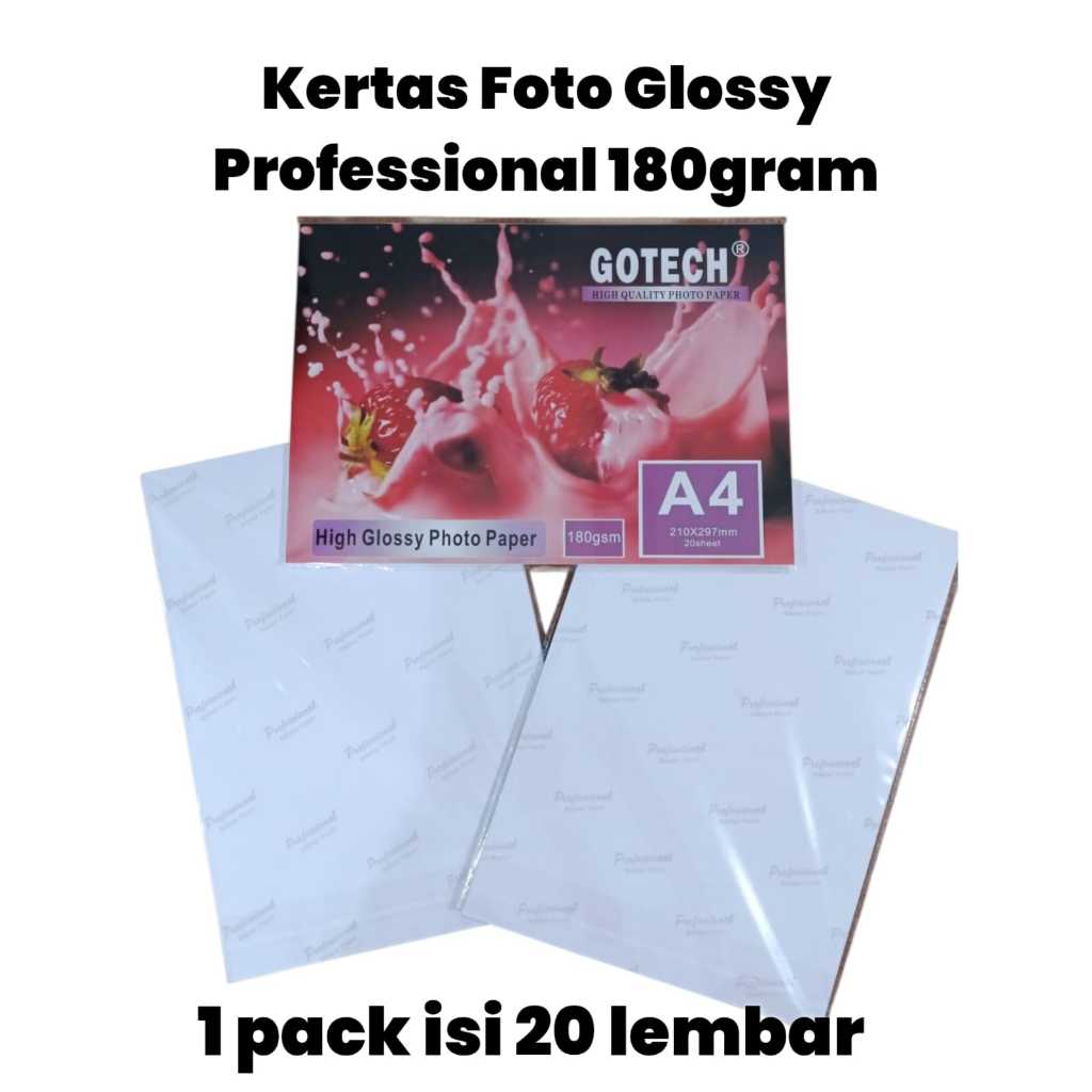 Jual KERTAS / PAPER FOTO PROFESSIONAL A4 180 GSM | Shopee Indonesia