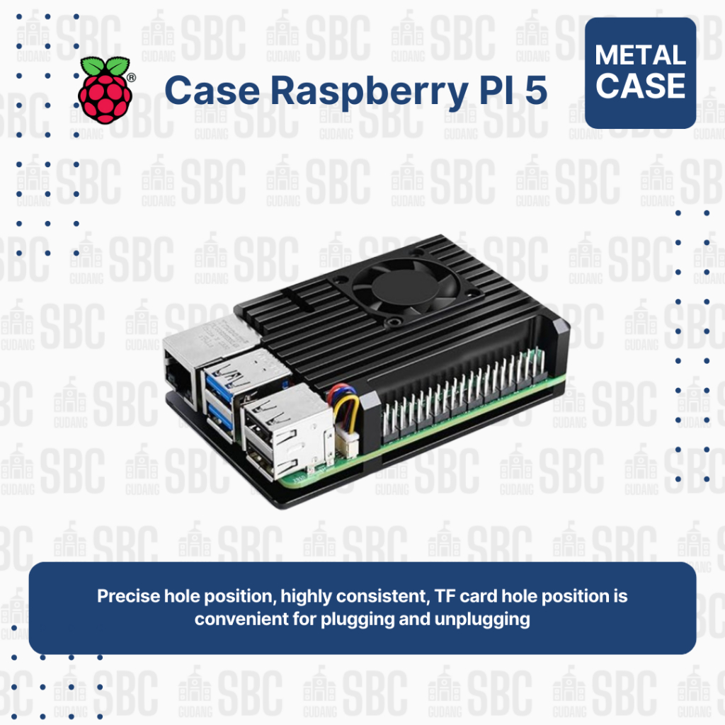 Jual Metal Case Raspberry Pi 5 ALUMINIUM SINGLE FAN Black | Shopee ...