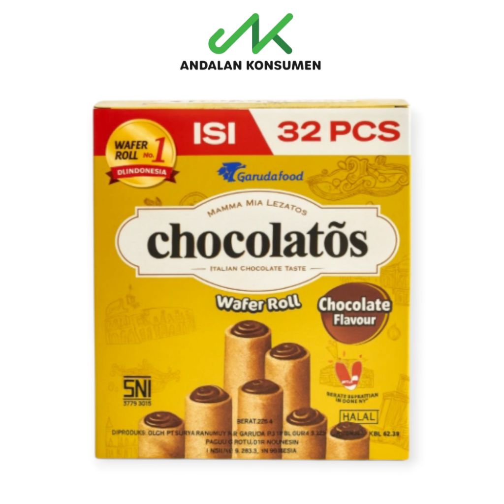 Jual Chocolatos Wafer Roll 32 x 6g | Shopee Indonesia