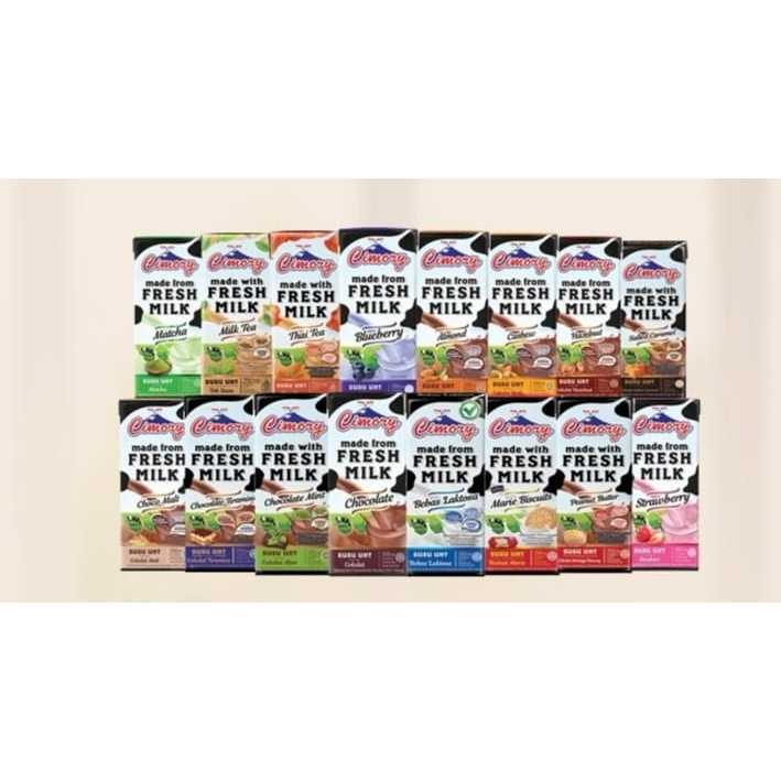 Jual Susu cimory 250 ml 1 karton fresh milk rasa blueberry matcha Marie ...