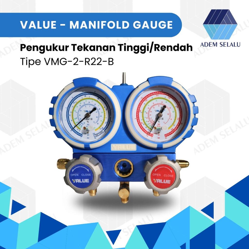 Jual Manifold Set R22 Value VMG-2-R22-B | Testing Manifold |Analyzer AC ...