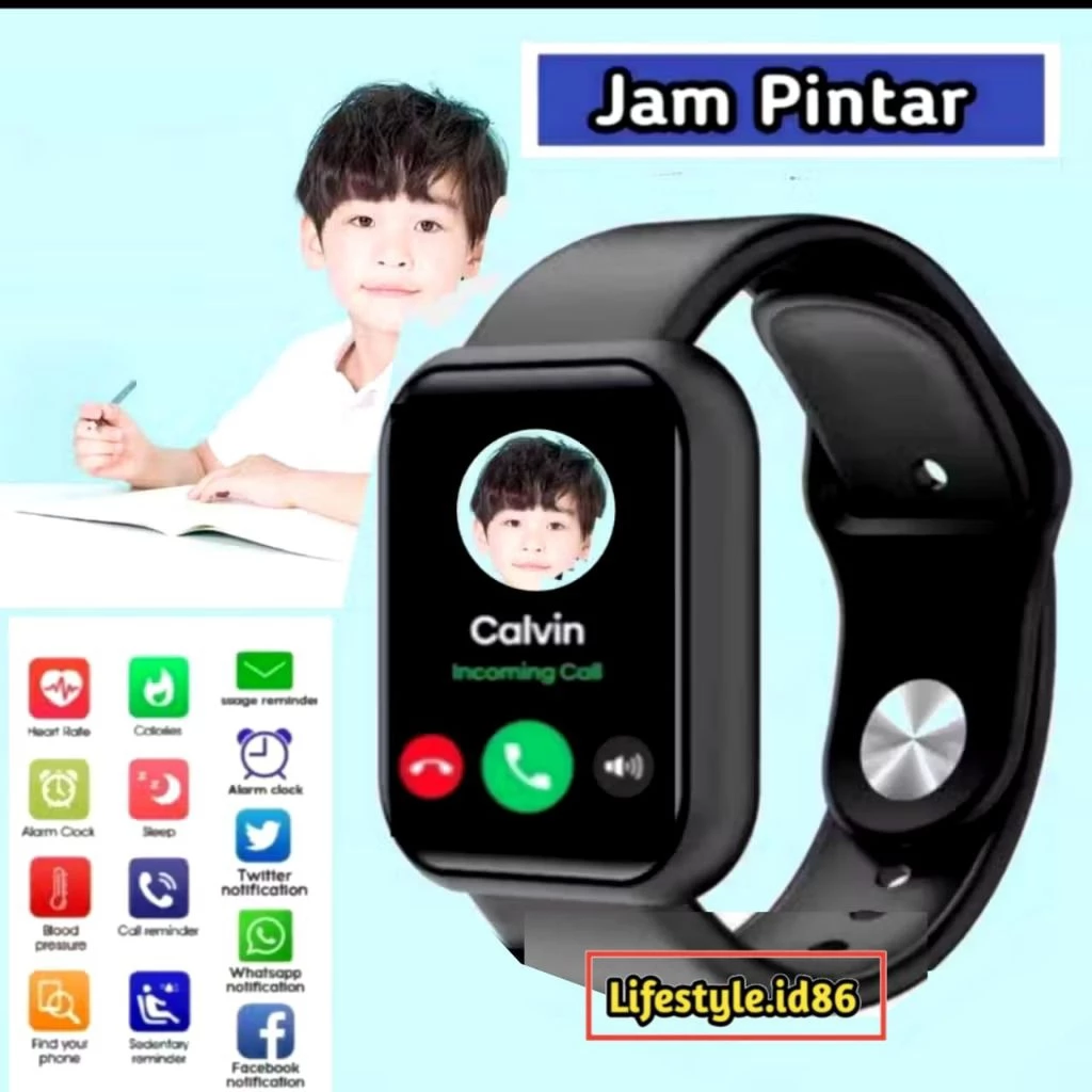 Smartwatch Anak Imo Tahan Air Pelacak Kesehatan