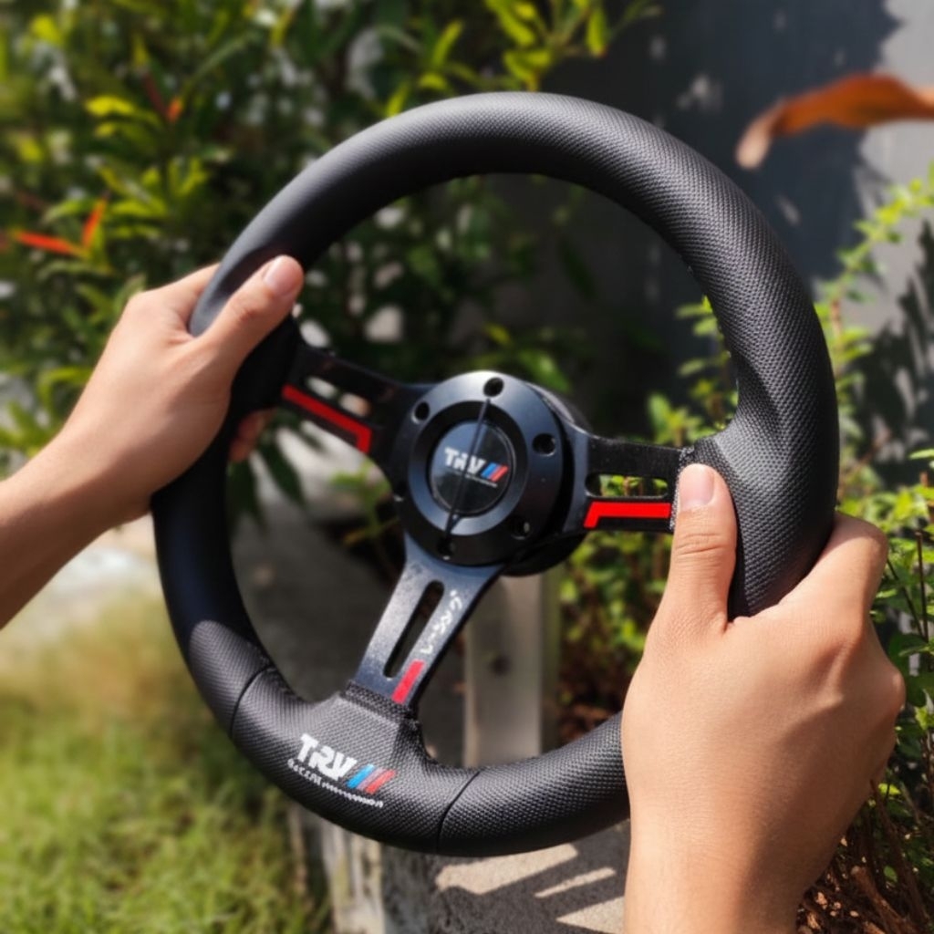 Jual New Stir racing semi celong TRV STEERING WHEELL JDM MODEL GARIS ...