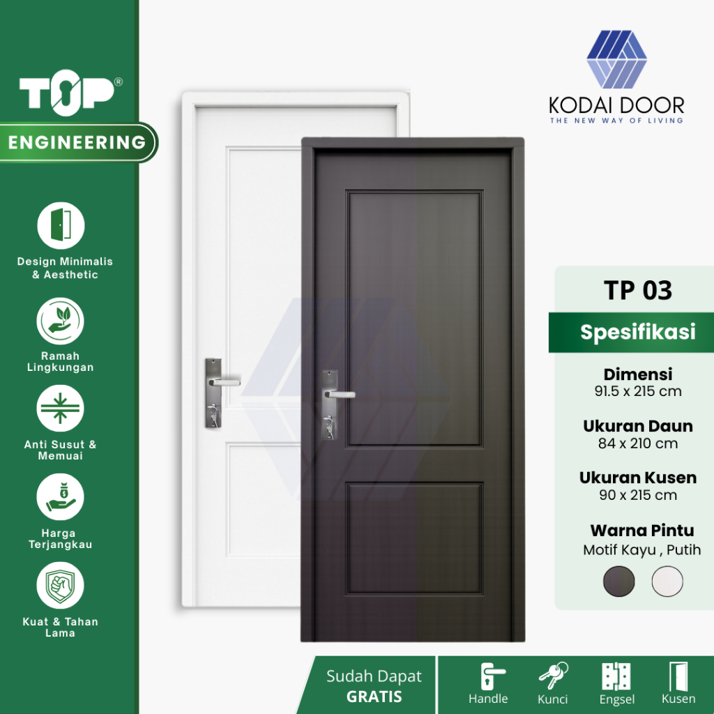Jual NEW TP SERIES - TOP ENGINEERING DOOR / TP 03 / PINTU KAMAR TIDUR ...