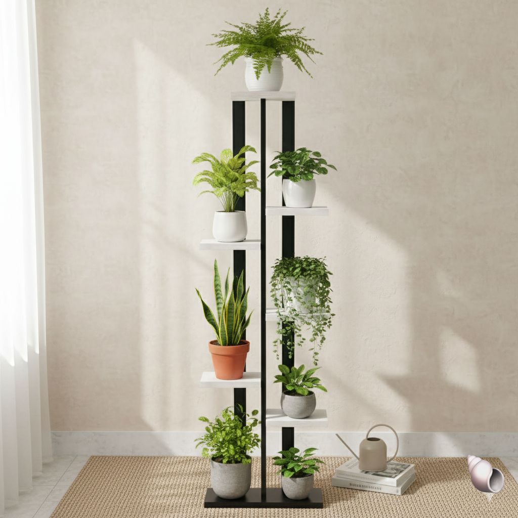 Jual Rak Bunga Hias Kayu Minimalis 5 Tingkat / Rak Pot Bunga Sudut ...