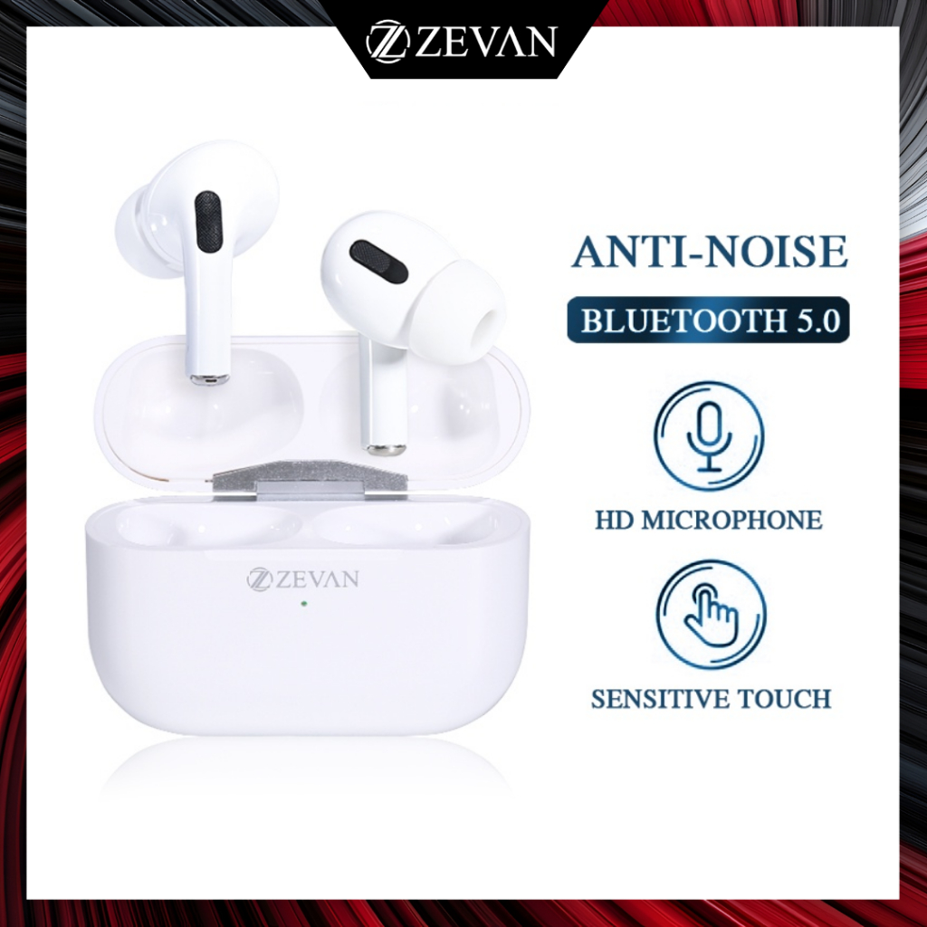 Jual ZEVAN Headset Bluetooth Wireless TWS HiFi 3S Putih Stereo Bass ...
